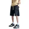 Shorts de ferramentas transfronteiriços masculinos verão novo gelo seda legal casual calças retas calças masculinas modernas all-match cinco pontos calças masculinas