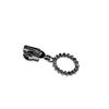 Cremallera colgante de cabeza de nailon niquelado negro de 3, 5 y 8 pulgadas, de resina metálica, para chaqueta.