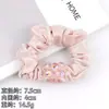 Goma para el Cabello de Cristal Estilo Coreano para Mujer, Diadema de Color Sólido Imitación Seda de Alta Gama, Goma para Cola de Caballo Baja Estilo Perezoso