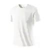 Venta Directa de Fábrica Camiseta de Manga Corta Secado Rápido de Seda de Hielo para Hombre Verano Delgada Elástica Deportiva Casual Cuello Redondo Camiseta para Hombre T2603