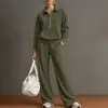 Outono 2026 Novo Cruzamento Europeu e Americano Roupas Femininas Casuais Estilo Preguiçoso Cor Sólida Conjunto Versátil para o Dia a Dia