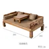 Cama Luohan Toda em Madeira Maciça, Escultura de Elefante em Madeira de Ulmeiro Antigo, Cama Luohan Antiga com Encaixe e Espiga Estilo Chinês Novo, Cama Sofá, Conjunto de Três Peças