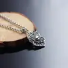 Colgante de plata de ley 925 personalizado moda dominante cabeza de león colgante moda vintage para hombres y mujeres colgante de plata tailandesa