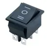 Interruptor de balancim QY604 com luz KCD3 oval KCD1 três posições retorno 24V interruptor de balancim soquete AC-14