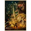 Popular Anime Japonés Ataque a los Titanes Póster Jit Dropshipping Póster Impreso por Spray de Alta Definición Comercio Electrónico Transfronterizo Aliexpress
