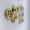 Botones de Seda con Patrón de Nube para Trajes, Diseño de Espiga de Trigo Hueca, Botones Huecos de 30 mm, Botones cosidos a mano de 1.5 cm de alto para mujer