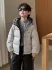 Chaqueta de Plumas para Niños Invierno Estilo Coreano 2026 Nuevo Modelo Infantil Reversible con Capucha Ligero Casual Cálido Versátil