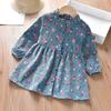 Ropa infantil de primavera y otoño, vestido camisero de princesa para niña pequeña, vestido de pana para niña, falda estilo occidental para niña