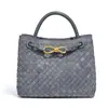 Nova Bolsa Tote Portátil Transfronteiriça, Bolsa Tecida de Camurça Moda Retrô, Bolsa de Ombro Transversal de Alto Padrão, Bolsa Tote