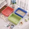 Bandeja de Arena Rectangular Semi-Cerrada para Gatos, Inodoro para Gatos, Viene con Pala para Arena de Gato, Suministros de Limpieza para Mascotas, Anti-Olor, Anti-Arena, Fácil de Limpiar