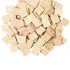 Atacado de Fábrica Pedaços Quadrados Pequenos de Pinus Peças de Madeira DIY Peças de Letras em Branco Blocos de Construção Materiais Artesanais Artesanato em Madeira