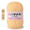 Precio de fábrica al por mayor 25g algodón de leche lana para bebé bufanda pintura de lana para niños tejido a mano diy lana 4 hebras de algodón de leche