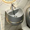 Lavabo Cerámico de Esquina Montado en Pared, Lavabo para Colgar en la Pared para Baño, Lavabo Pequeño para Balcón de Apartamento, Comercio Exterior Transfronterizo
