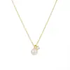 Colar Minimalista Francês de Pérola e Zircônia Feminino Prata de Lei S925 Design de Nicho Corrente Elegante para Clavícula Acessórios de Alta Qualidade