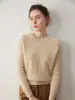 2025 Nuevo Estilo Hombro Raglán Grueso Suéter de Cachemira Trenzado para Mujer Cachemira de Gama Alta Holgado Suave Cera Base Suéter