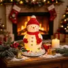 Nuevos Adornos de Muñeco de Nieve de Resina Atmósfera del Hogar Manualidades Navideñas Adornos para Mesa de Fiesta