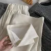 Suaves y cómodos~ Pantalones de estilo coreano, fluidos, de pierna recta para mujer, de cintura alta, con cordón, corte holgado, efecto adelgazante, casual y deportivos, adecuados para otoño e invierno
