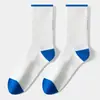 Calcetines de Ciclismo para Mujer de Alta Elasticidad, Transpirables y Amortiguadores, Calcetines Deportivos de Fitness Profesionales con Rizo, Calcetines de Media Caña Reflectantes para Ciclismo Nocturno para Hombre