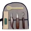 Juego de 10 piezas nogal cromo vanadio acero cuchillo de tallar corte cuchillo de madera raspado cuchillo de madera cuchillo cuchara traje de tallado para carpintería