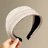 Diadema retro de corona alta para mujer, simple y elegante, diadema de ala ancha que no estrangula el cabello, accesorio para el cabello de moda estilo coreano