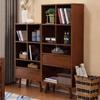 Fábrica Direct Supply Office Cabinet Nordic Solid Wood Four-Layer Bookcase Storage Cabinet Combinação Estante de Estudo Estante