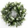 Guirnalda Simulada Hoja de Eucalipto Anillo para Puerta Planta Simulada Puerta y Ventana Festiva Colgante de Flor Simulada Adornos de Corona Decorativa Venta al por Mayor