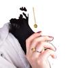 Pendientes de oro de 18 quilates con ámbar azul y cera de abejas de Jinpeli para mujer