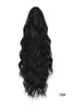 Peluca europea y americana transfronteriza para mujer con pinza de garra, cabello rizado largo de fibra de alta temperatura con rizos de maíz, peluca de cola de caballo voluminosa