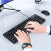 Thunderwolf TF500 teclado mouse terno espanhol negócios usb com fio mouse jogo escritório desktop
