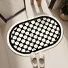 Felpudo francés con diseño de flores para puerta de ducha, de secado rápido, con forma especial, absorbente, multimaterial