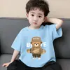 Camisetas Estampadas Suaves de Algodón Puro de Verano para Niños Mayores, Elegantes Camisas de Manga Corta con Cuello Redondo Estilo Coreano, Ropa Infantil, Playeras de Manga Corta para Niños