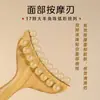Herramientas de Masaje de Sándalo Verde, Sándalo Morado y Belleza de Cuerno para Cuero Cabelludo y Cuerpo, Raspador Gua Sha Portátil, Cepillo Meridianos de Masaje, Peine de Masaje