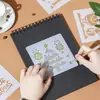 Regla de encaje decorativo navideño dibujos animados diy álbum de fotos material hecho a mano plantilla de dibujo hueca papelería para cuenta de mano