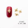 Accesorios de Manicura Transfronterizos Nuevos Productos de Manicura de Aleación Cruz Amor Perla Metal Manicura Pegatinas de Diamantes para Uñas Venta al por Mayor