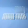 Caja de Embalaje con Separadores Fijos de 24 Compartimentos para Señuelos y Cebos de Pesca, Caja de Almacenamiento Transparente de Plástico PP para Cuentas y Joyería