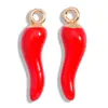 Accesorios para Joyería DIY Transfronterizos al por Mayor Colgantes de Goteo de Aceite de Chile 3D Multicolor Collares Pulseras Hechos a Mano Colgantes de Aleación