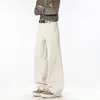 Ropa para Hombre Xintang Pantalones Casuales Retro Americano High Street para Hombres y Mujeres, Holgados Rectos de Pierna Ancha de Moda Pantalones de Trabajo