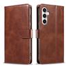 Para capa de couro para celular Samsung A16, capa para celular A15, capa protetora flip A17 em couro de bezerro com fecho magnético A26/A56