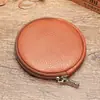 NIUCUNZH Cartera para Monedas de Cuero Genuino Pequeña Mini Cremallera de Piel de Vaca Llave Delgada Cartera Pequeña Moneda Bolsa Pequeña para Monedas