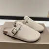 Nuevos Zapatos de Medio Uso Planos sin Cordones de Punta Cerrada de Talla Grande 35-45 para Mujer, Calzado de Verano para Exteriores, Zapatos Perezosos de Punta Redonda