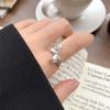 Anillo sencillo de plata 925, anillo que no se decolora, diseño de nicho, sensación de estilo ins, joyería simple, anillo de plata esterlina de alta gama, venta al por mayor para mujeres