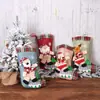 1 Pieza como se Muestra en la Imagen, Decoración Navideña de Terciopelo Cuadros Lino Muñeca Bailarina Bolsa de Regalo Estéreo Anciano Navidad