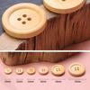 Botones de madera de alta calidad botones decorativos para ropa de niños botones redondos versátiles para abrigo suéter camisa botones de madera
