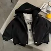 Chaqueta acolchada para bebé de invierno para niños, cortavientos liso con capucha, abrigo de algodón engrosado para niños, abrigo de algodón a la moda para niñas