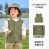 Colete de Trabalho Kaka Panda Bebê Colete para Meninos Primavera e Outono Roupa de Outono para Bebês Top para Meninas Jaqueta Sem Mangas Infantil Roupa Infantil