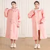 Capa de Chuva Corta-Vento Macacão Longo para Caminhada ao Ar Livre Impermeável à Prova de Vento Espessado e Longo Poncho Jaqueta Corta-Vento para Homens e Mulheres