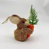 Decoração de Natal de Novo Produto Transfronteiriça: Enfeite Pendente Coelho de Palha, Arranjo de Jardim, Adereço de Fotografia, Pequeno Animal