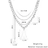 Colar de Suéter em Aço Titânio Urso Marca Moderna Masculina Acessórios Versáteis Feminino ins Hip-hop Nicho Senso de Design Pingente Corrente de Suéter