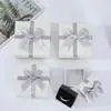 Fabricantes com caixa de joias com laço brincos colar joias embalagem de presente caixa de presente de joias atacado