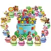Novo cartão de bolo tema Mario transfronteiriço decoração de topo para festa de aniversário infantil bandeira Mary em estoque